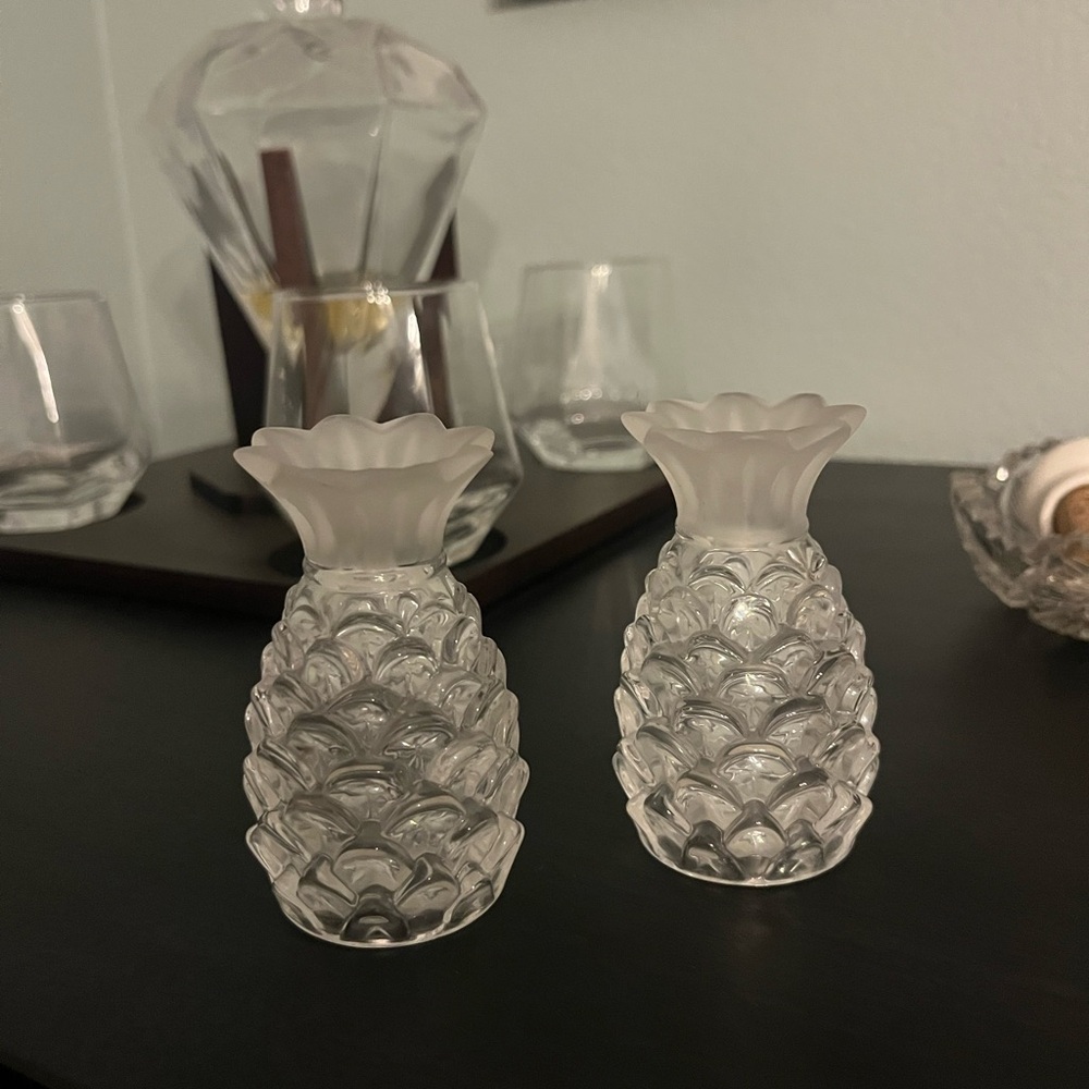 Lenox Crystal Pineapple salt and pepper shakers